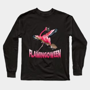 Flamingoween  Flamingo Mummy Costume Happy Hallowe Long Sleeve T-Shirt